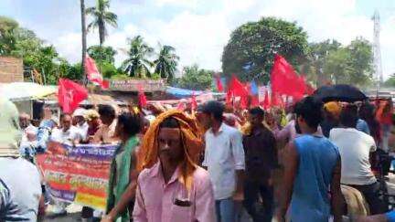 रूपौली मे भाकपा माले द्वारा जोर दार प्रदर्शन