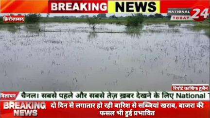 उत्तर प्रदेश के फिरोजाबाद में पिछले दो दिनों से हो रही बारिश ने सब्जी, मक्का, बाजरा की फसल को नुकसान पहुंचाया है।


#nat