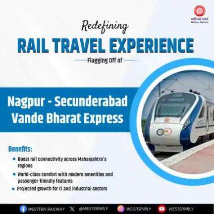 The newly flagged off Nagpur-Secunderabad #VandeBharatExpress will ensure direct Rail connectivity between Telangana and Maharashtra.

#NamoBharatRapidRail
#RapidRail