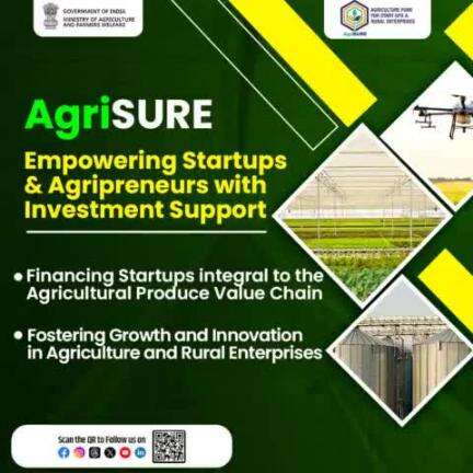 AgriSURE, Empowering Start-ups & Agripreneurs with Investment Support!
#agrigoi #AgriSURE #IndianAgriculture #StartupIndia #FPOs