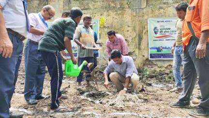 A #treeplantationdrive was undertaken as part of #SHS at #Gitanjali station today.