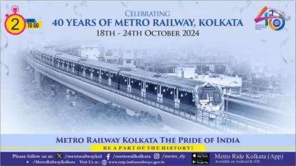 Get ready to #celebrate 40 years of #MetroRailway, Kolkata!  The countdown begins now—just 2 days to go to celebrate