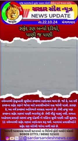 સફેદ રણ બન્યો દરિયો, પાણી જ પાણી