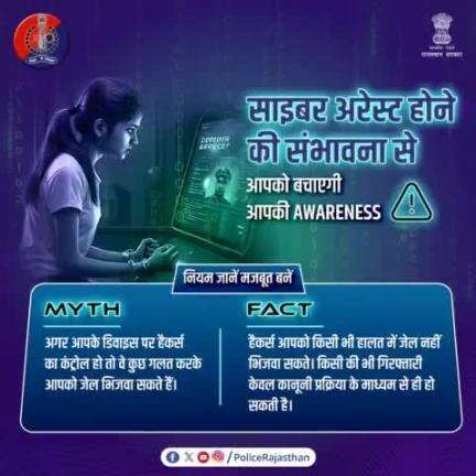 ऐसे मामले की रिपोर्ट तुरंत साइबर क्राइम हेल्पलाइन 1930 या cybercrime.gov.in पर करें।
#Cybercrime #JaipurPolice