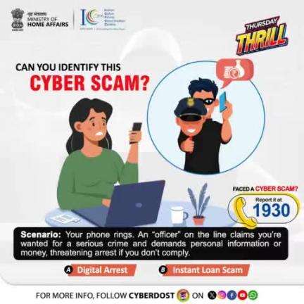 #ThursdayThrill | Can you guess the #Cybercrime in this image? Comment Your Answer Here : https://x.com/Cyberdost/status/1854417311358468100