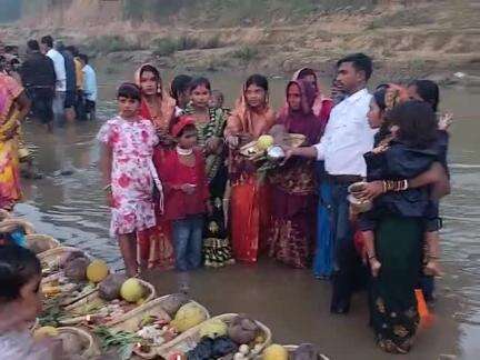 Aaj Chhath puja ka antim Din Ka najara