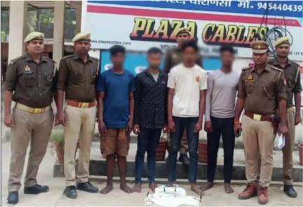 पिंड्रा: फूलपुर थाना क्षेत्र की पुलिस ने 4 चोरी के अभियुक्तों को किया गिरफ्तार