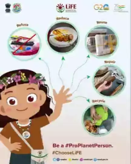 Be a #ProPlanetPerson by choosing #LiFE and following 𝟓𝐑 principles to Reduce Waste; 
𝐑𝐞𝐟𝐮𝐬𝐞, 𝐑𝐞𝐝𝐮𝐜𝐞, 𝐑𝐞𝐮𝐬𝐞, 𝐑𝐞𝐩𝐚𝐢𝐫 𝐚𝐧𝐝 𝐑𝐞𝐜𝐲𝐜𝐥𝐞.

#reducewaste #chooselife