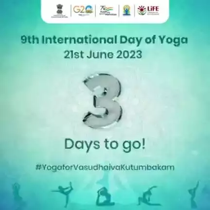 3️⃣ Days to go for the grand celebration of #InternationalDayofYoga2023

#IDY2023