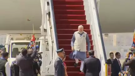 PM Modi arrives to a ceremonial welcome in Cairo, Egypt for the first bilateral visit by an Indian PM after 26 years