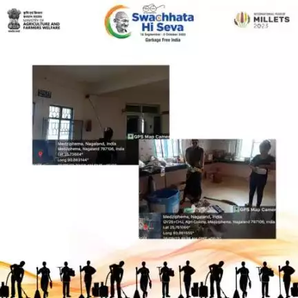 Under the Swachhata Hi Seva Campaign, deep cleaning of the kitchen and the hall of the Central Institute of Horticulture, Nagaland was carried out.

#agrigoi #SwachhBharat #GarbageFreeIndia #SwachhataBhiSwasthyaBhi #SwachhataHiSeva