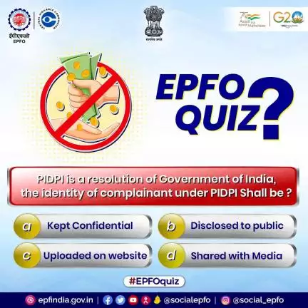 #EPFOquiz 04/09/2023 :-
Under PIDPI the identity of complainant shall be?

Answer this Simple question and Drop your Nam