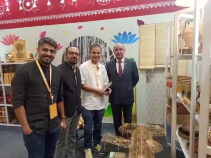 Brig. Rajiv Singh, MD, NEHHDC visited the NBM stall this morning during G20 Leaders Summit at Bharat Mandapam, New Delhi. Stalls showcase innovative products like bamboo bottles, utility items, lamps and many more.
#agrigoi #G20Bharat