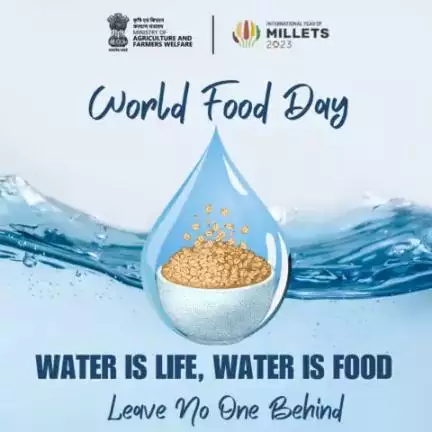 "Water is Life, water is food. Leave no one behind." The theme for this year's #WorldFoodDay emphasizes the vital role water plays in our lives and agriculture.

#agrigoi #WorldFoodDay2023 #IYM2023  #ClimateResilience #millets