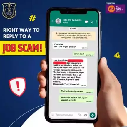 Beware of Job Scams! Protect Yourself from Fraudsters 
 #cybercrimehelpline1930 #CyberChori #StayAlertStaySafe