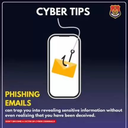 Beware of phishing emails! 🎣 They can lure you into revealing sensitive information without your knowledge. Stay vigilant and don't fall for the bait. 🚫📧 #CyberSecurityAwareness