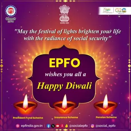 EPFO wishes you all Happy Diwali !! 

#Diwali2023 #FestivalOfLights #Happiness #EPFO #epfowithyou