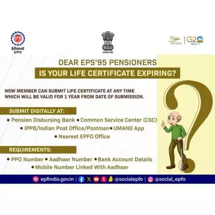 EPS’95 #Pensioners can now submit a Life Certificate at any time