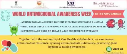 🌍 World Antimicrobial Awareness Week: Nov 18-24 🦠 Antimicrobials combat infections in humans & animals. Use antimicrobials wisely, embrace hygiene, and spread awareness! Together, we can make a difference. #OneHealth #OnehealthIndia #WAAW