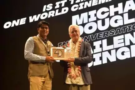 Discourse on ‘Is It Time for One World Cinema?’ with Hollywood legend Michael Douglas and Producer Shailendra Singh at 54th #IFFI in Goa today

A film based on good original story and with a